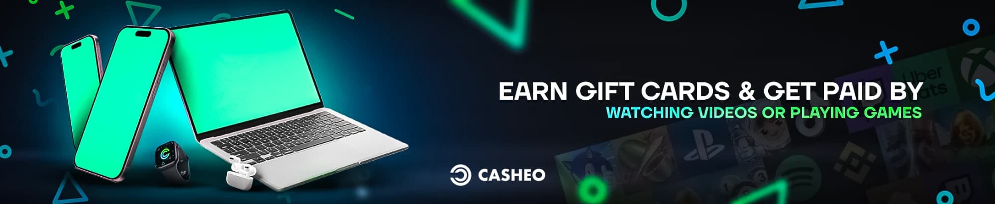 Casheo: earn gift cards and get paid by watching videos or playing games